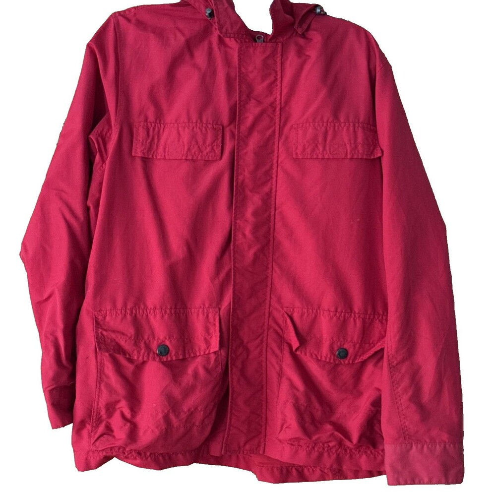 Land's End Red Men’s Large (42-44) Nylon Windbreaker.